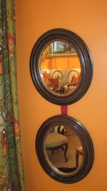 Pair Oval Victorian Mirrors