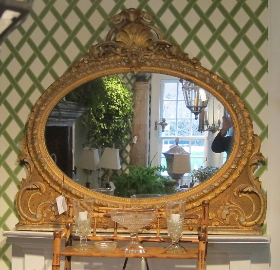 c 1840 Gilt & Gesso Mirror, New York City