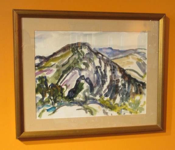 Mountain Near Brignoles, France, Watercolor