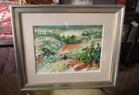 Watercolor - Vineyards Near Seillons France by Bill Bartsch