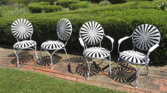C1900 French Metal Garden Chairs