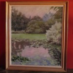 Bartsch Landscape Oil on Canvas, Upper Pond at Melplash Court, Dorset