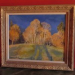 Bartsch Landscape Oil on Canvas, Wyndhurst, Warwick, NY, Autumn trees