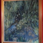 Bartsch Landscape Oil on Canvas, Stream and Willows, Melplash Court, Dorset