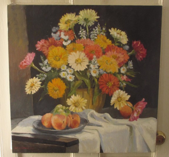 Oil on Canvas, Still LIfe, Flowers and Fruit