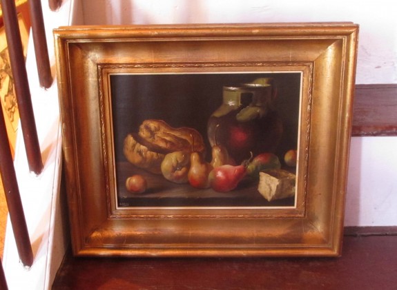 Oil on Canvas, Still LIfe, Fruit and Cheese