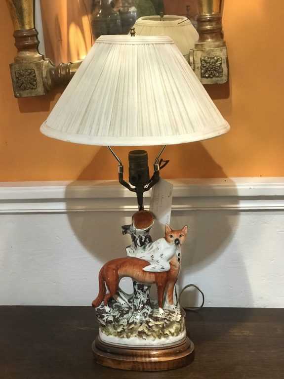 Antique table lamps including American French Italian Asian lamps